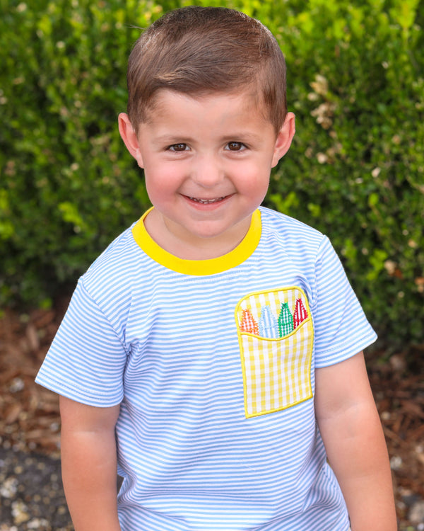Crayon Pocket Applique Short Set