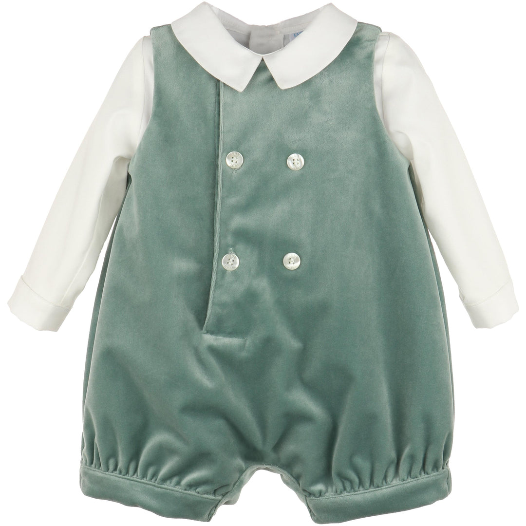 Luli & Me Plumeti Smock Bubble, Blue main image 1