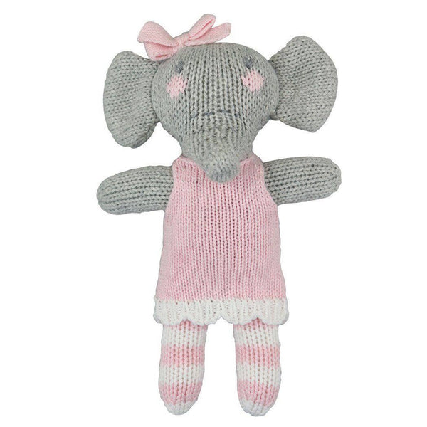 Edna the Elephant Hand-Knit Rattle