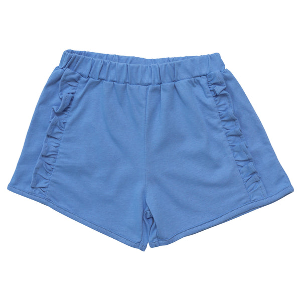 Ruffle Shorts- Cornflower Blue