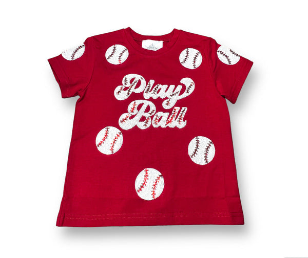 Maroon Playball Shirt- Women's