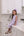 Charlotte Sleeveless Dress- Lavender Stripe