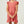 V Neck Crinkle Texture Knit Ruffled Shoulder Dress- Pink