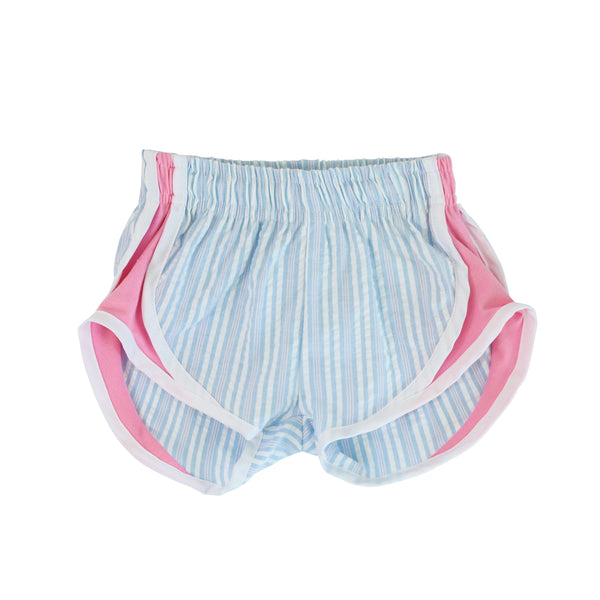 Blue & Pink Stripe Shorts (Pink Side)
