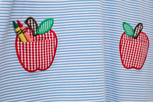 Apple Pocket Applique Dress