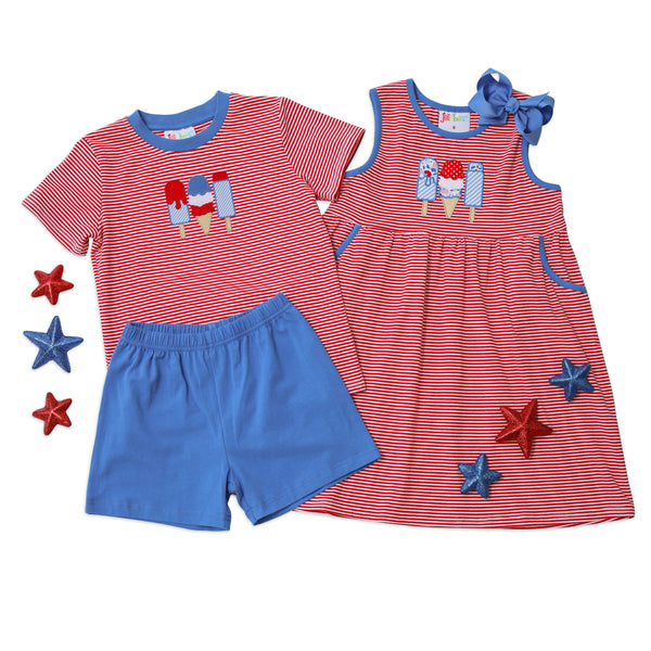 Red, White, Sweet Treat Short Set