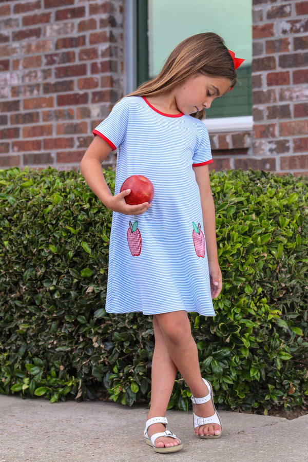 Apple Pocket Applique Dress