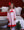Santa Face Pink Gingham Dress- Light Skin