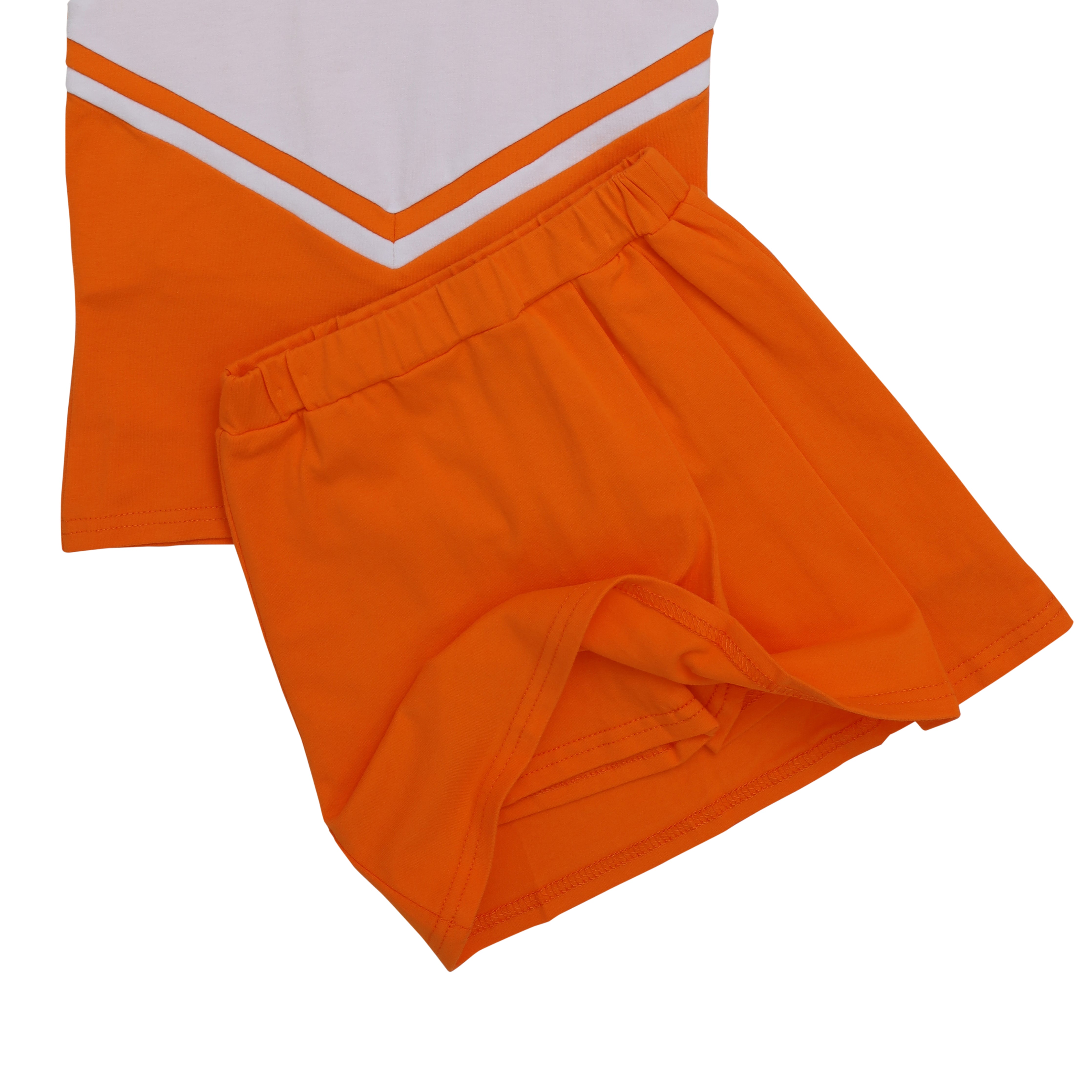Jellybean by Smock Candy Cheer Uniform Skort Set Orange White 2T