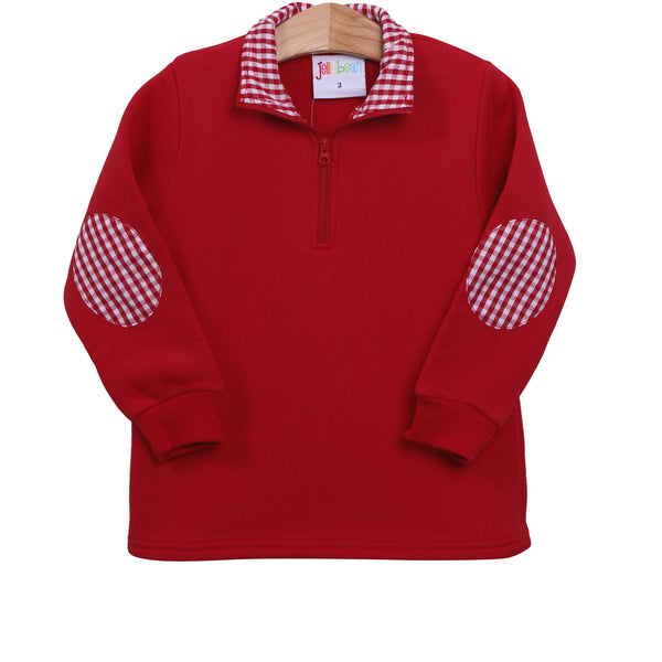 1/4 Zip Sweatshirt- Red