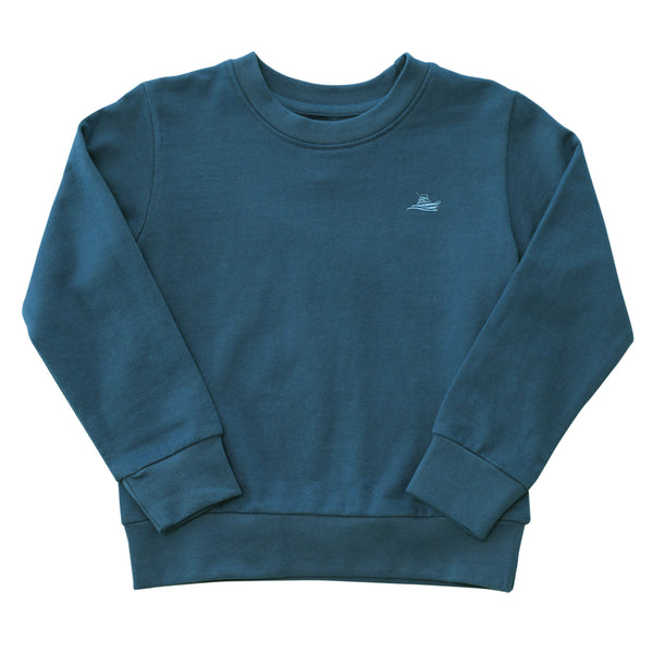 Navy Knit Sweatshirt