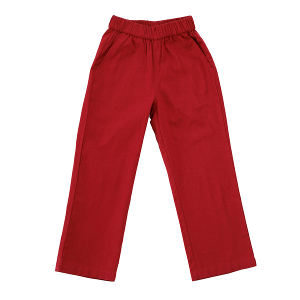 Red Elastic Pants