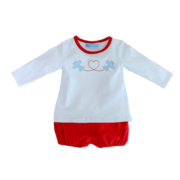 Airplane Embroidery Diaper Set
