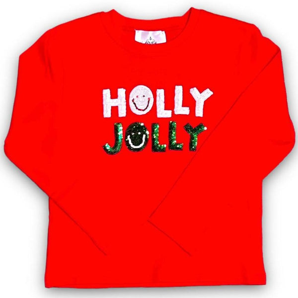 Holly Jolly Long Sleeve Sequin Shirt