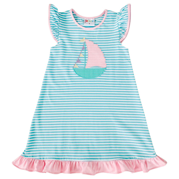 Sailboat Applique Flutter Dress