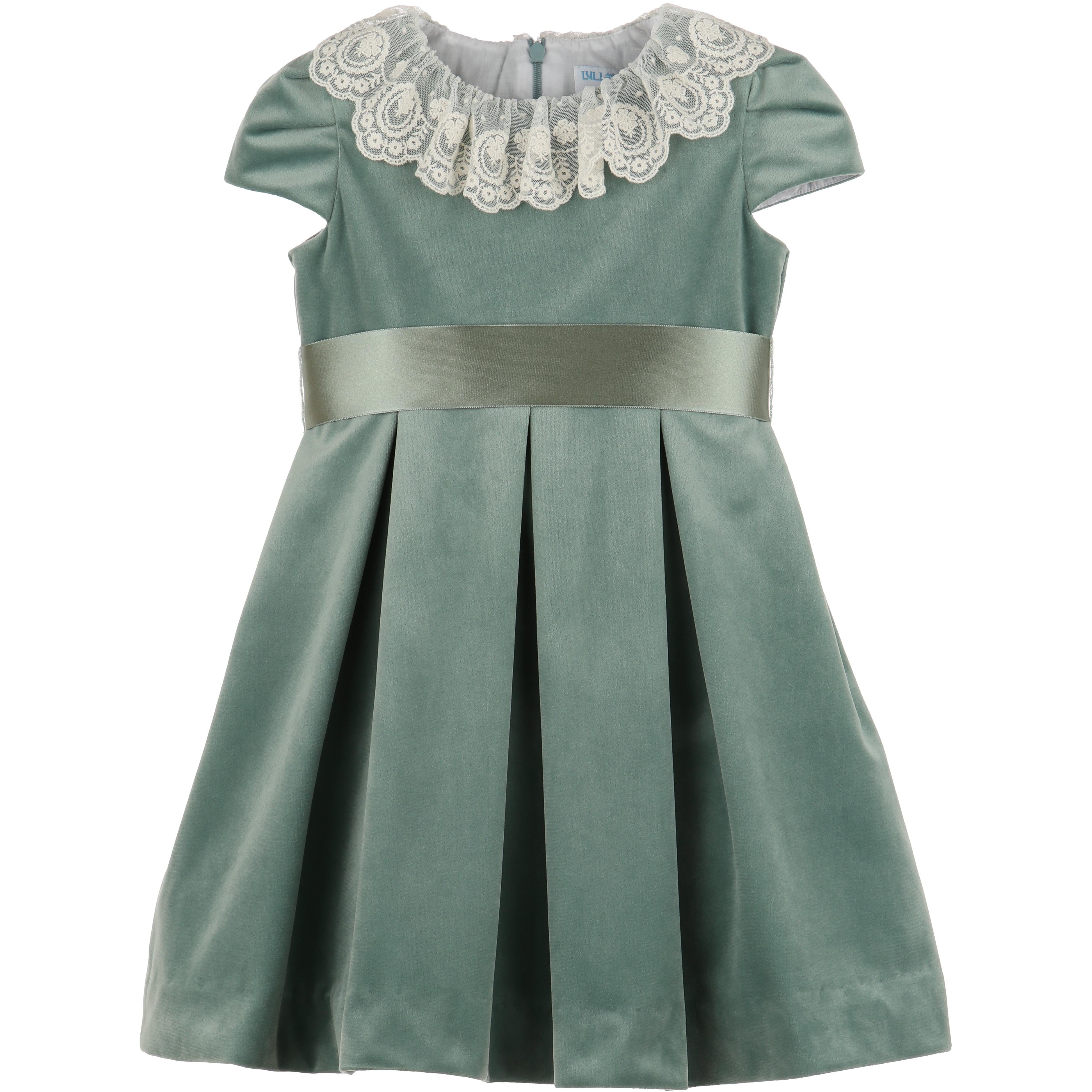 Aqua Deluxe Velvet Dress With Lace
