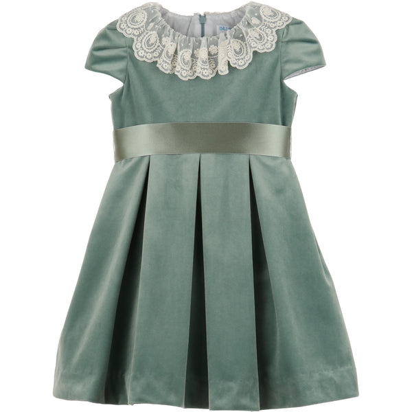 Aqua Deluxe Velvet Dress With Lace