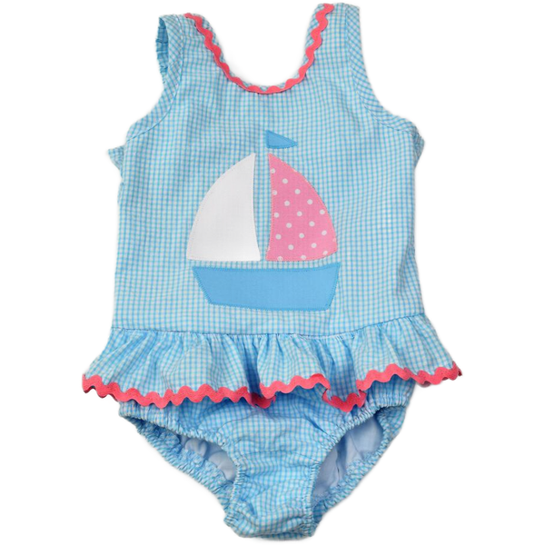 Sailboat One Piece Swimsuit